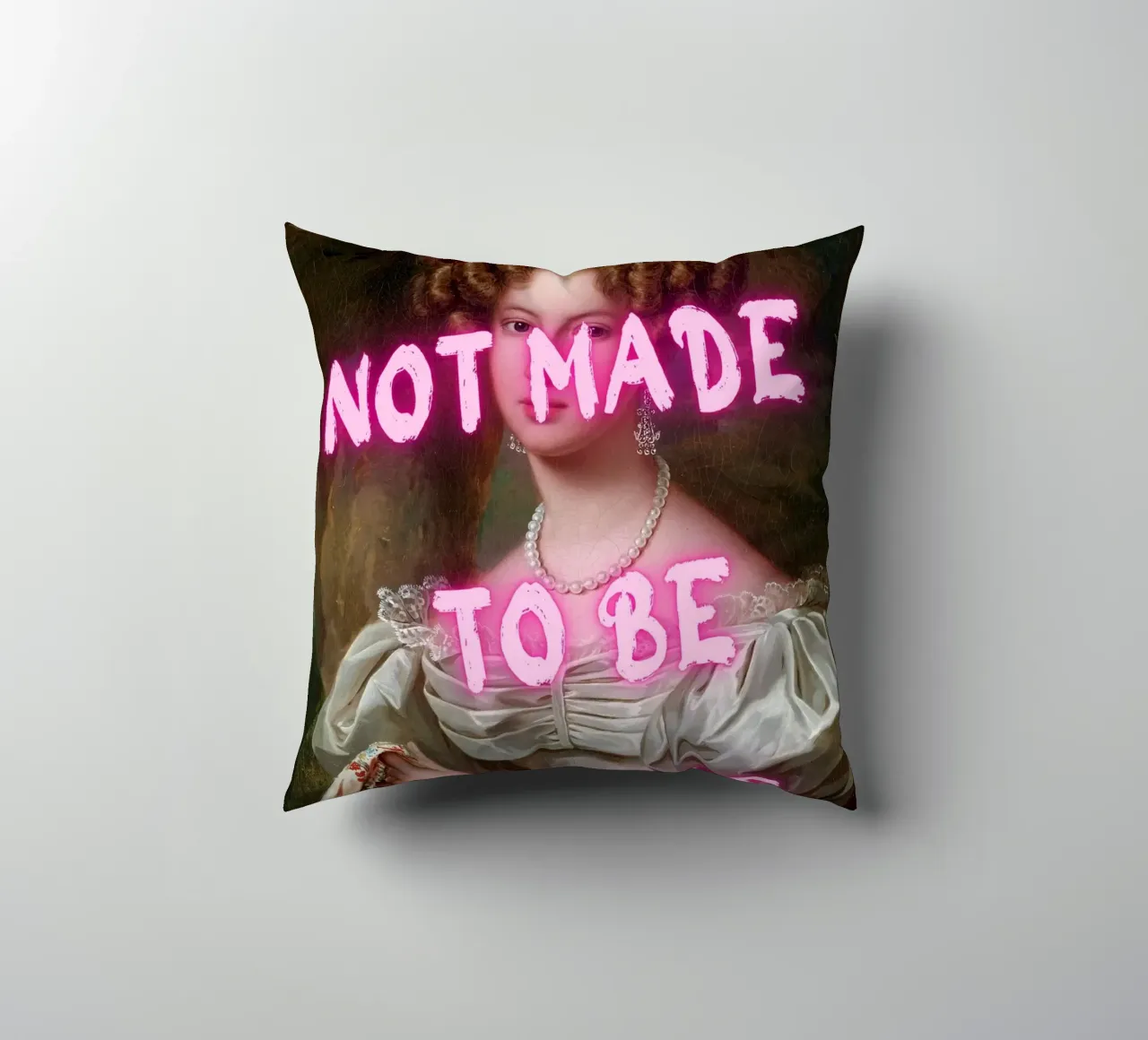 "Not Subtle" - Pop Art, Remix classico, Empowerment, Pin al neon cuscino da NorwesClub