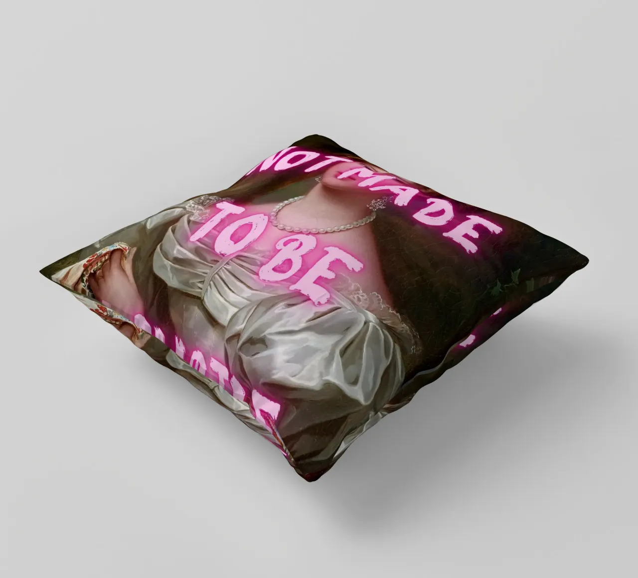 "Not Subtle" - Pop Art, Remix classico, Empowerment, Pin al neon cuscino da NorwesClub