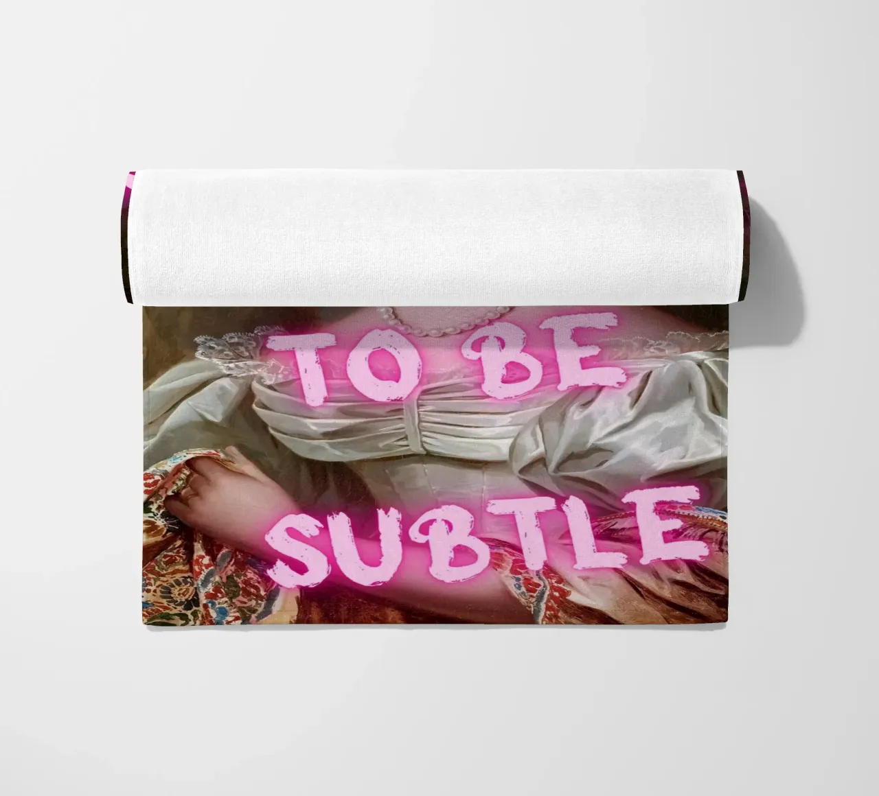 "Not Subtle" - Pop Art, Remix classico, Empowerment, Pin al neon telo mare da NorwesClub