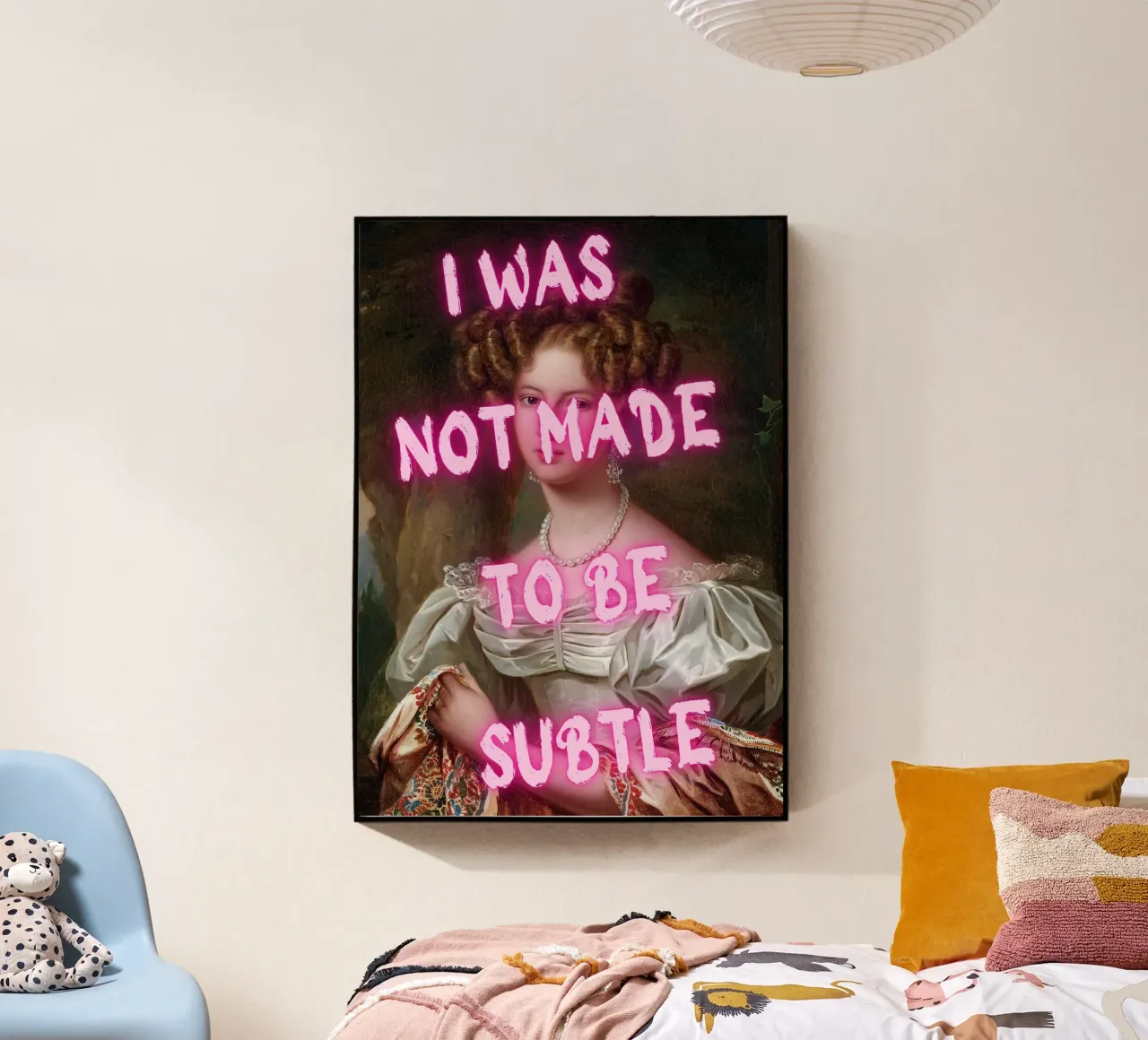 "Not Subtle" - Pop Art, Remix Clásico, Empoderamiento, Pin Neón metacrilato de NorwesClub