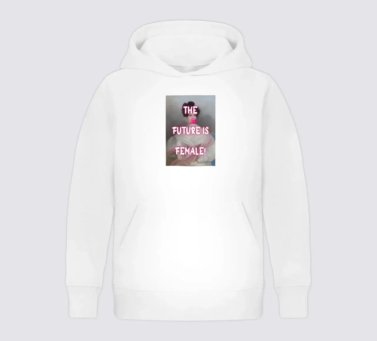 "Il futuro è femmina!" - Pop Art, Remix classico, femminista, audace felpa bambino con cappuccio da NorwesClub