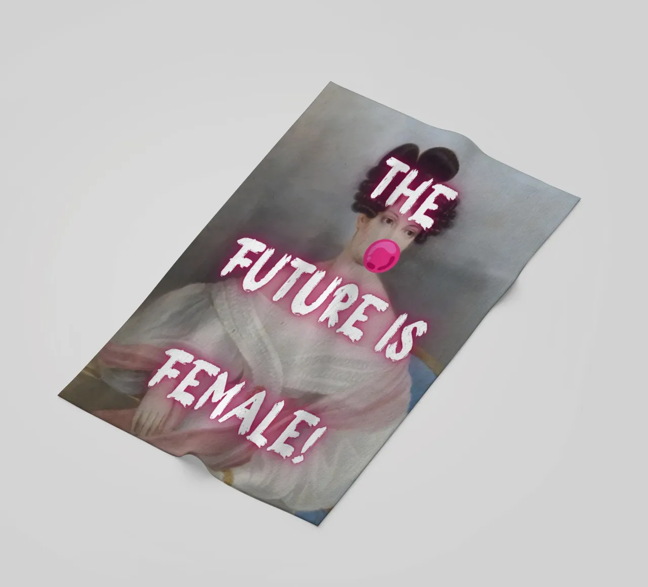 "Il futuro è femmina!" - Pop Art, Remix classico, femminista, audace telo mare da NorwesClub