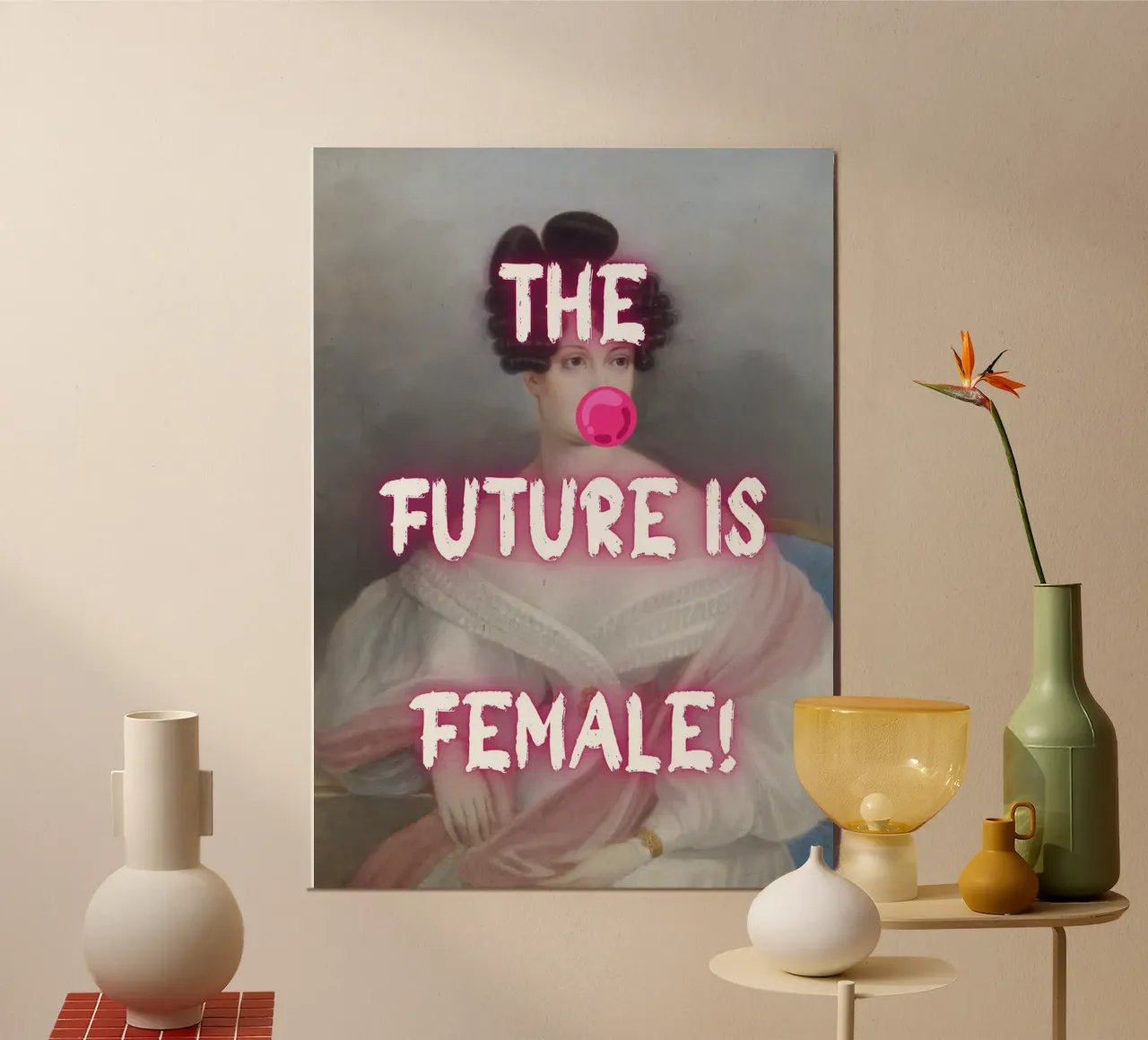 "Il futuro è femmina!" - Pop Art, Remix classico, femminista, audace carta hahnemühle da NorwesClub