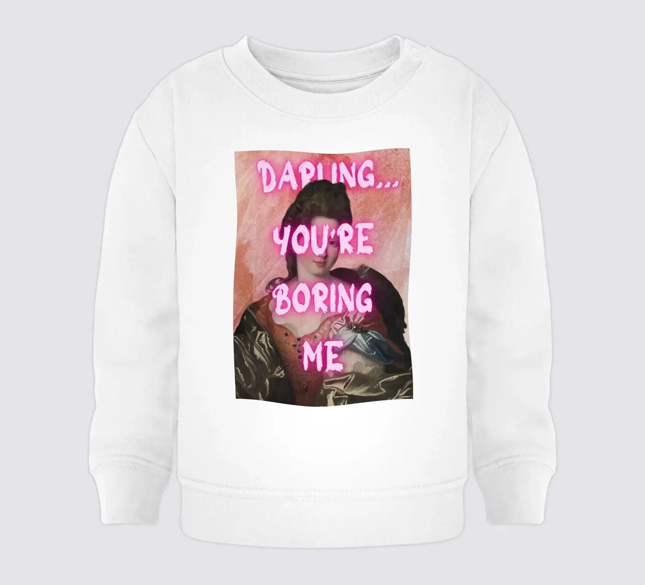 "Cariño, me aburres" - Pop Art, Remix clásico, Sarcas sudadera de bebé de NorwesClub