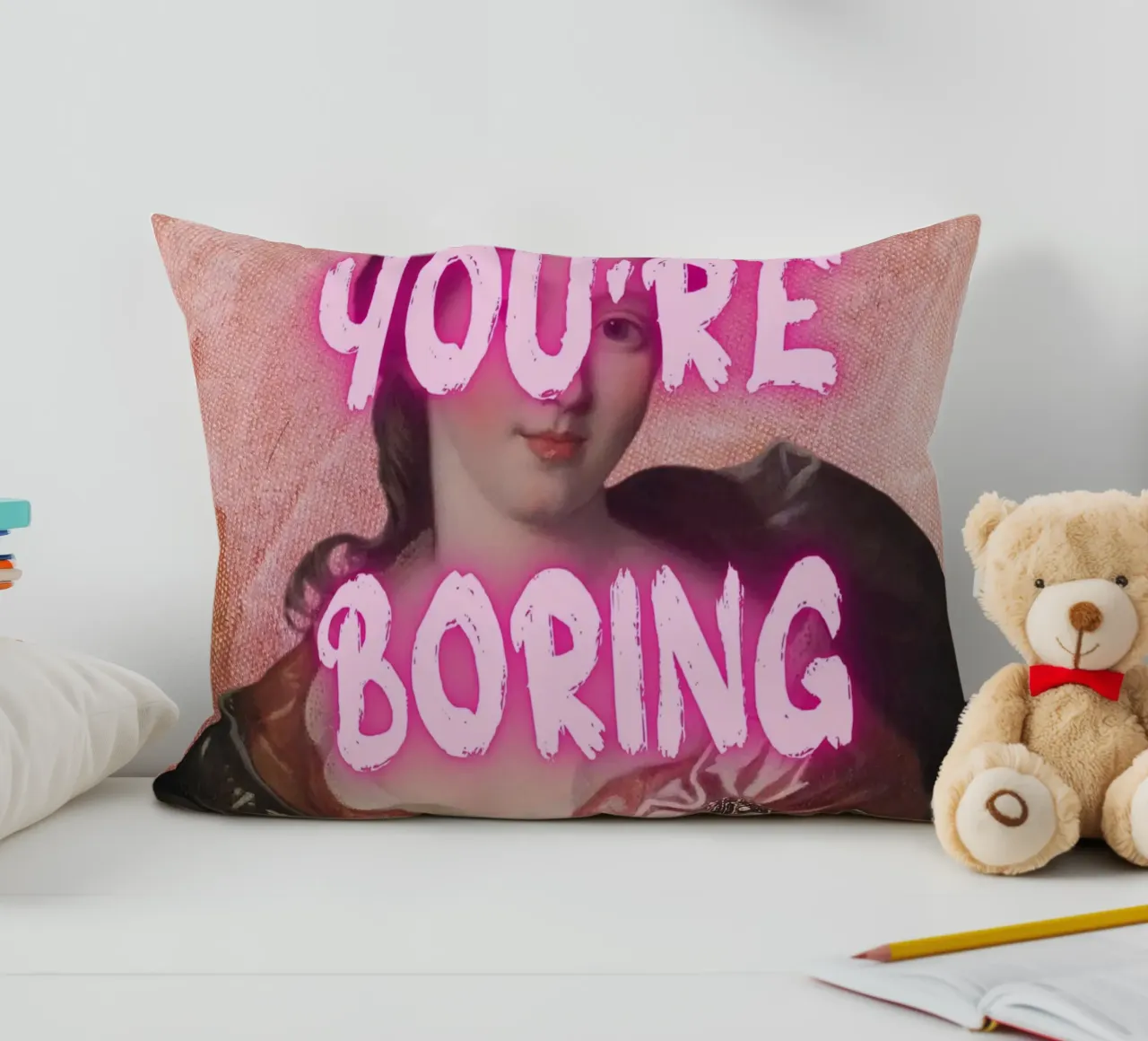"Cara, mi stai annoiando" - Pop Art, Remix classico, Sarcas cuscino da NorwesClub