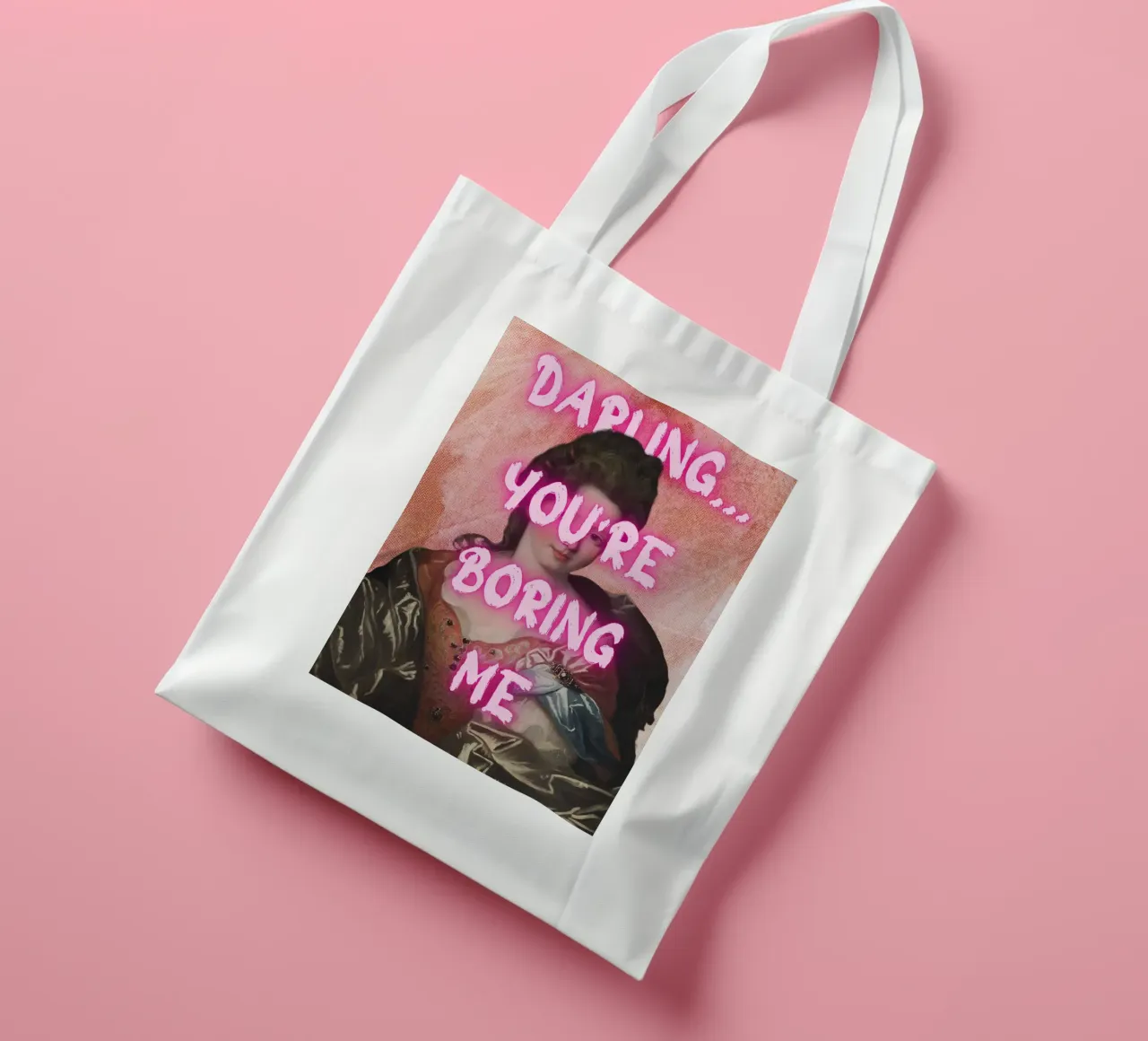 "Cara, mi stai annoiando" - Pop Art, Remix classico, Sarcas borsa in juta da NorwesClub