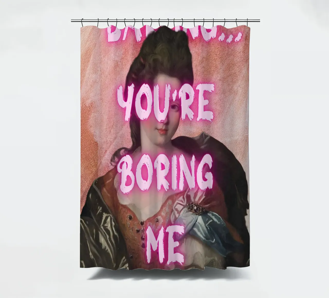 "Darling, You're Boring Me" - Pop Art, Klassischer Remix, Sarcas Duschvorhang von NorwesClub