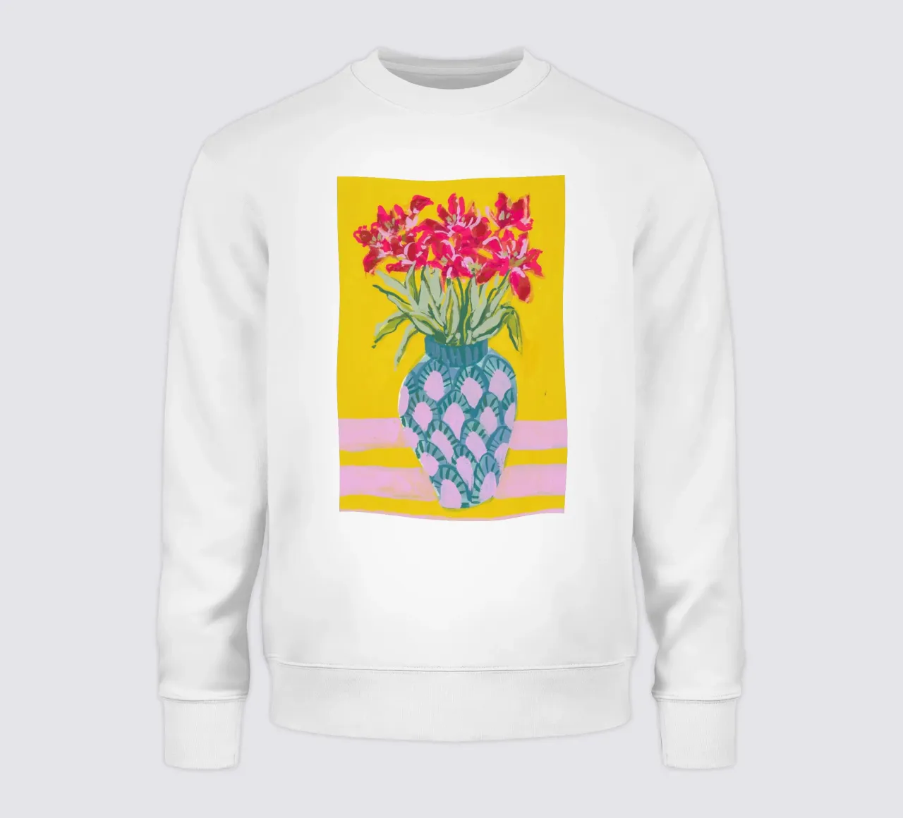 Red Flowers In A Vase felpa da Sonia Brittain