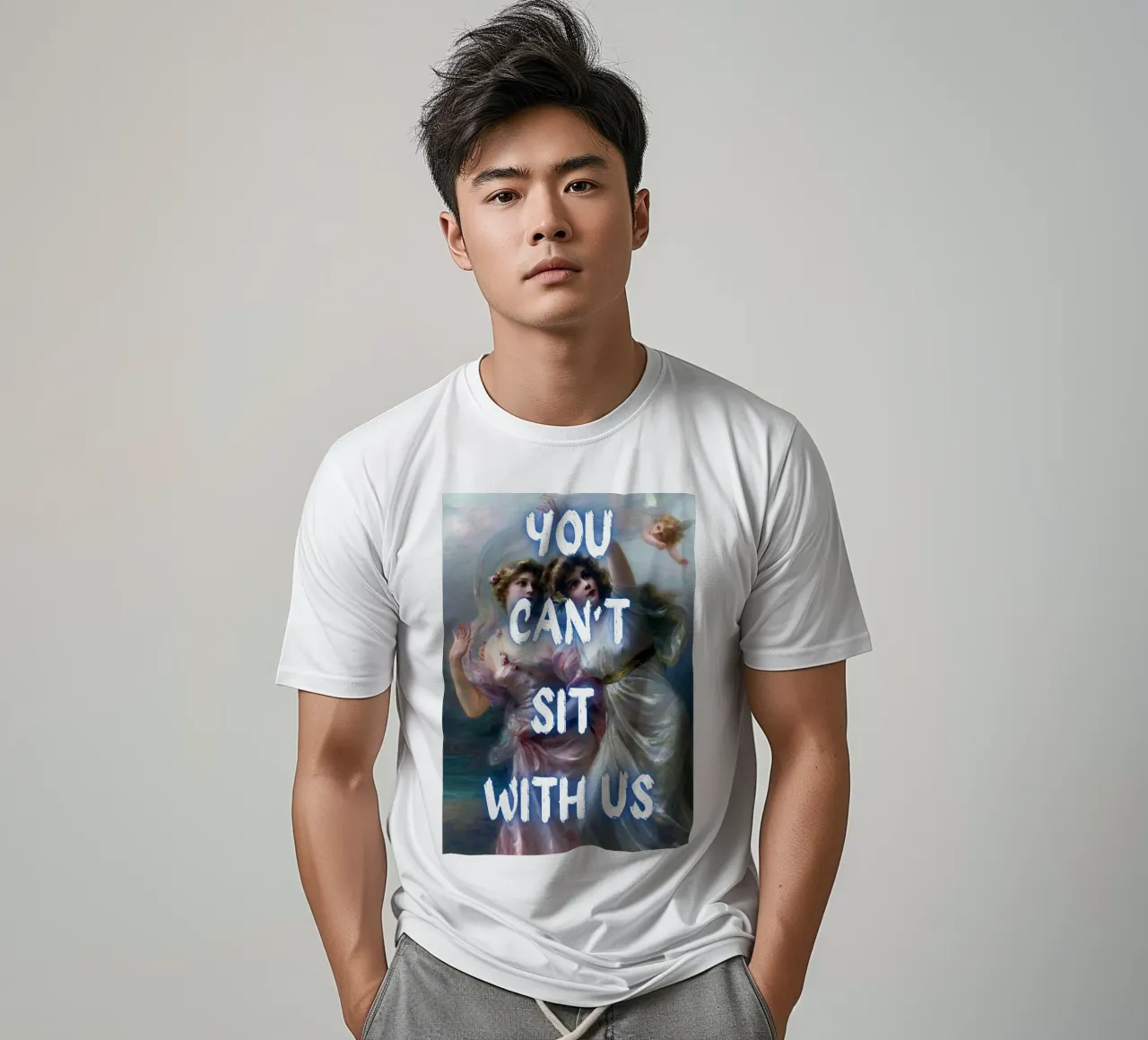 "Can't Sit With Us" - Pop Art, Remix rinascimentale, Meme Cultu t-shirt da NorwesClub
