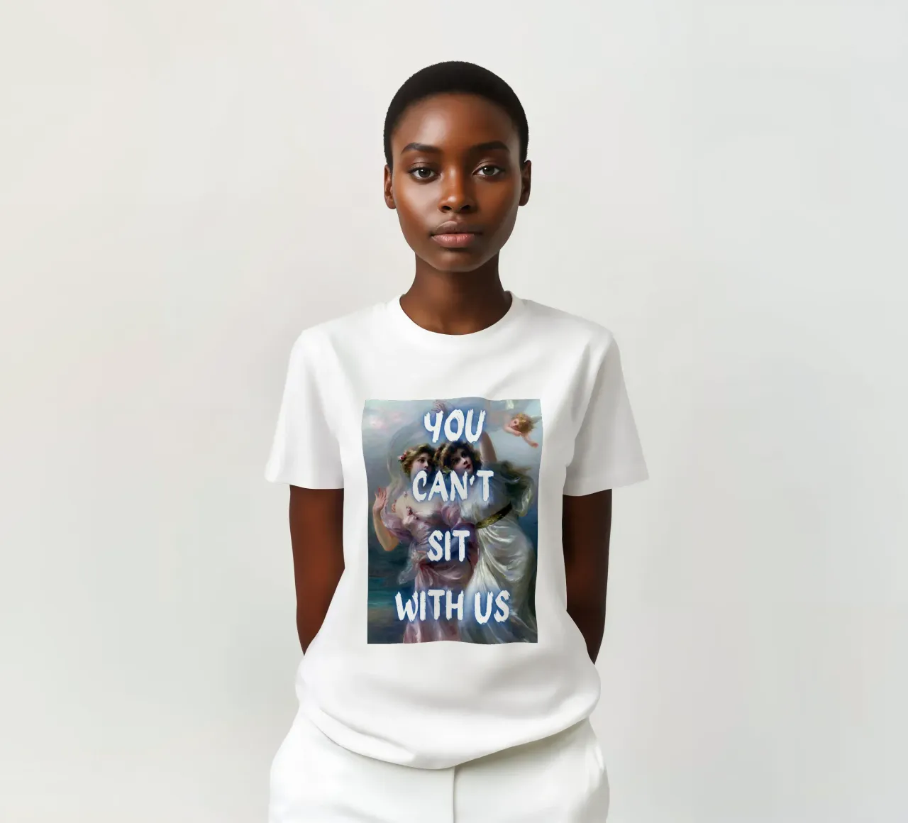"Can't Sit With Us" - Pop Art, Remix rinascimentale, Meme Cultu t-shirt da NorwesClub