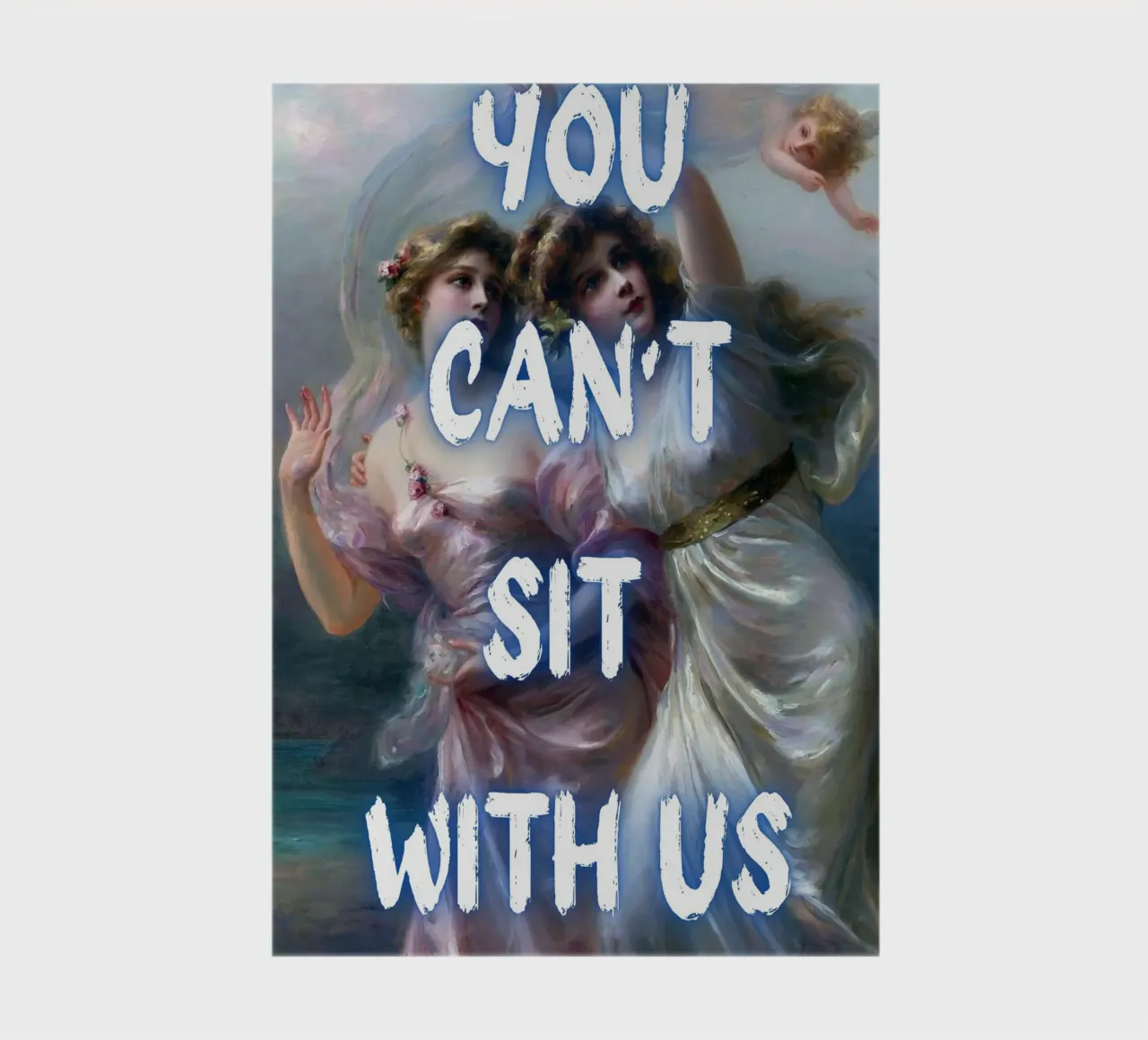 "Can't Sit With Us" - Pop Art, Renaissance Remix, Meme Cultu notebook by NorwesClub
