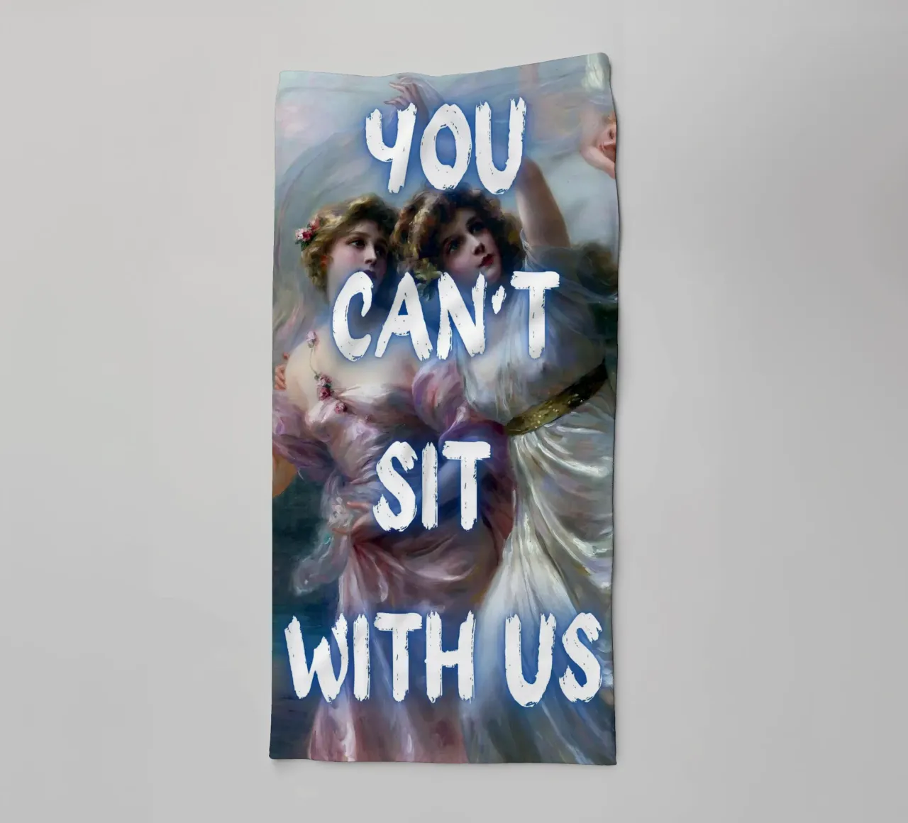 "Can't Sit With Us" - Pop Art, Remix rinascimentale, Meme Cultu asciugamano da bagno da NorwesClub