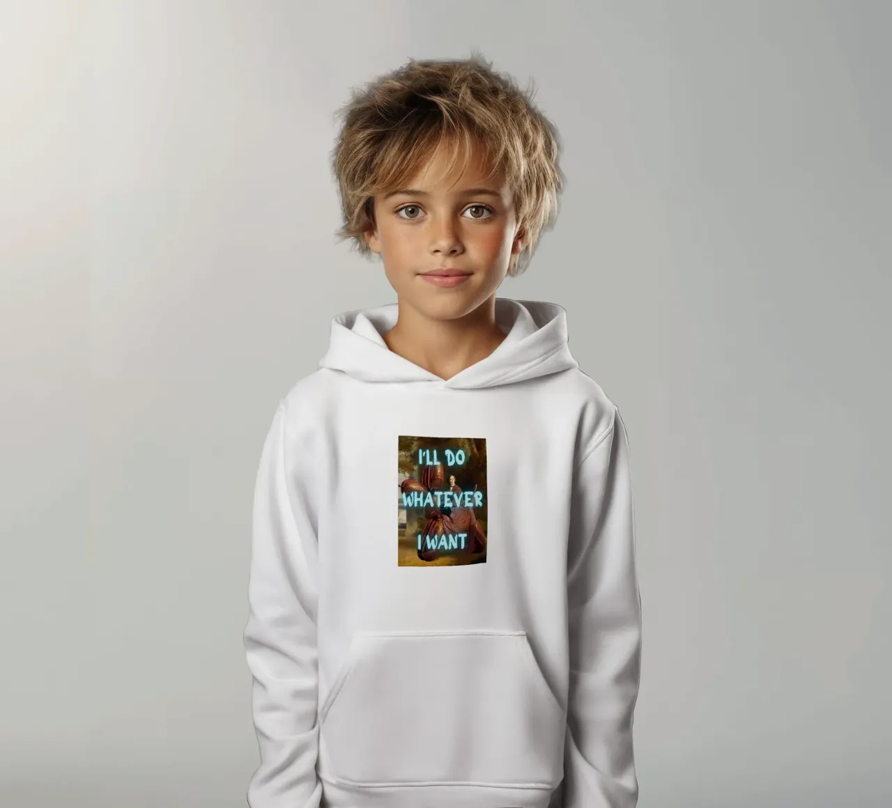 "Farò quello che voglio" - Pop Art, Remix classico, Ribellione, M felpa bambino con cappuccio da NorwesClub