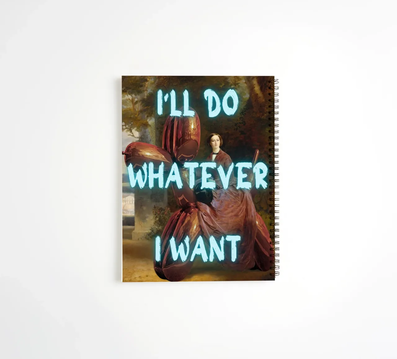 "I'll Do What I Want" - Pop Art, Classic Remix, Rebellion, M spiral notebook by NorwesClub