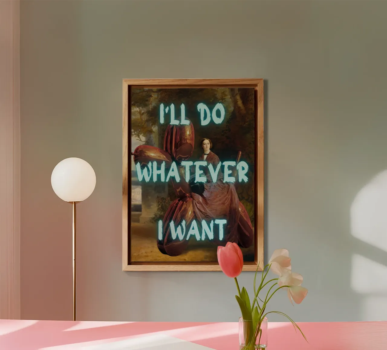 "Farò quello che voglio" - Pop Art, Remix classico, Ribellione, M alluminio dibond da NorwesClub