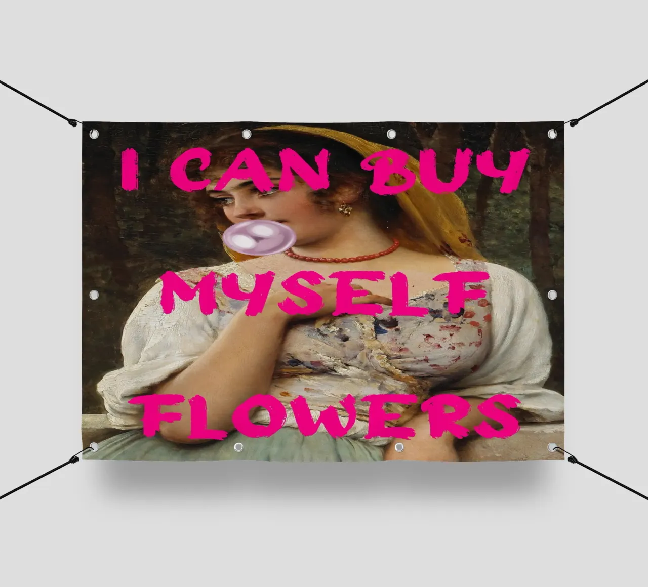 "Buy Myself Flowers" - Pop Art, Remix classico, Empowerment, telo in pvc da NorwesClub