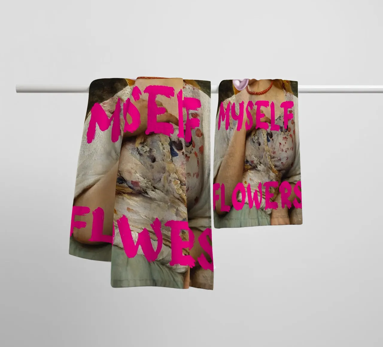"Buy Myself Flowers" - Pop Art, Remix classico, Empowerment, asciugamano da bagno da NorwesClub