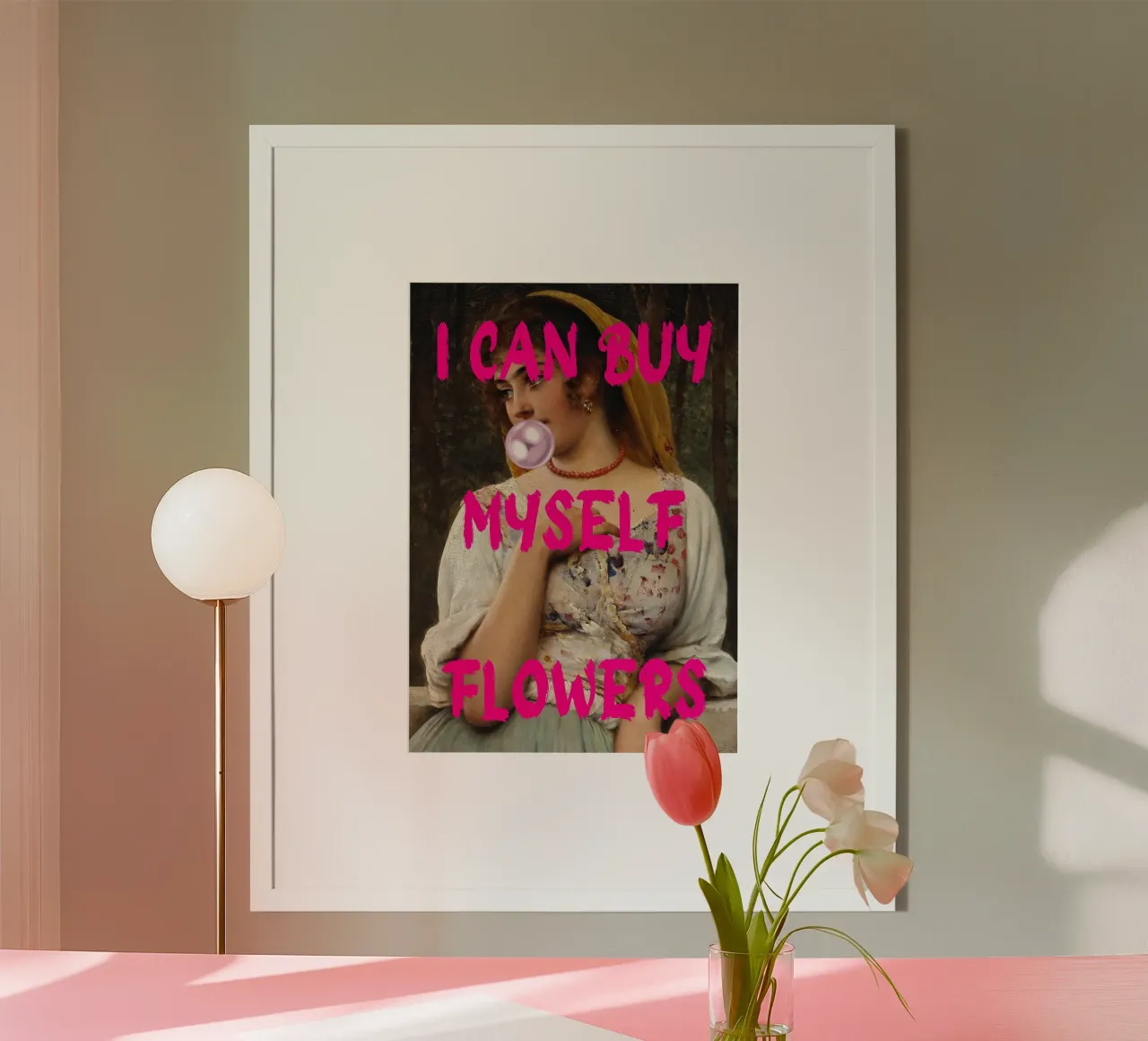 "Buy Myself Flowers" - Pop Art, Remix classico, Empowerment, poster da NorwesClub