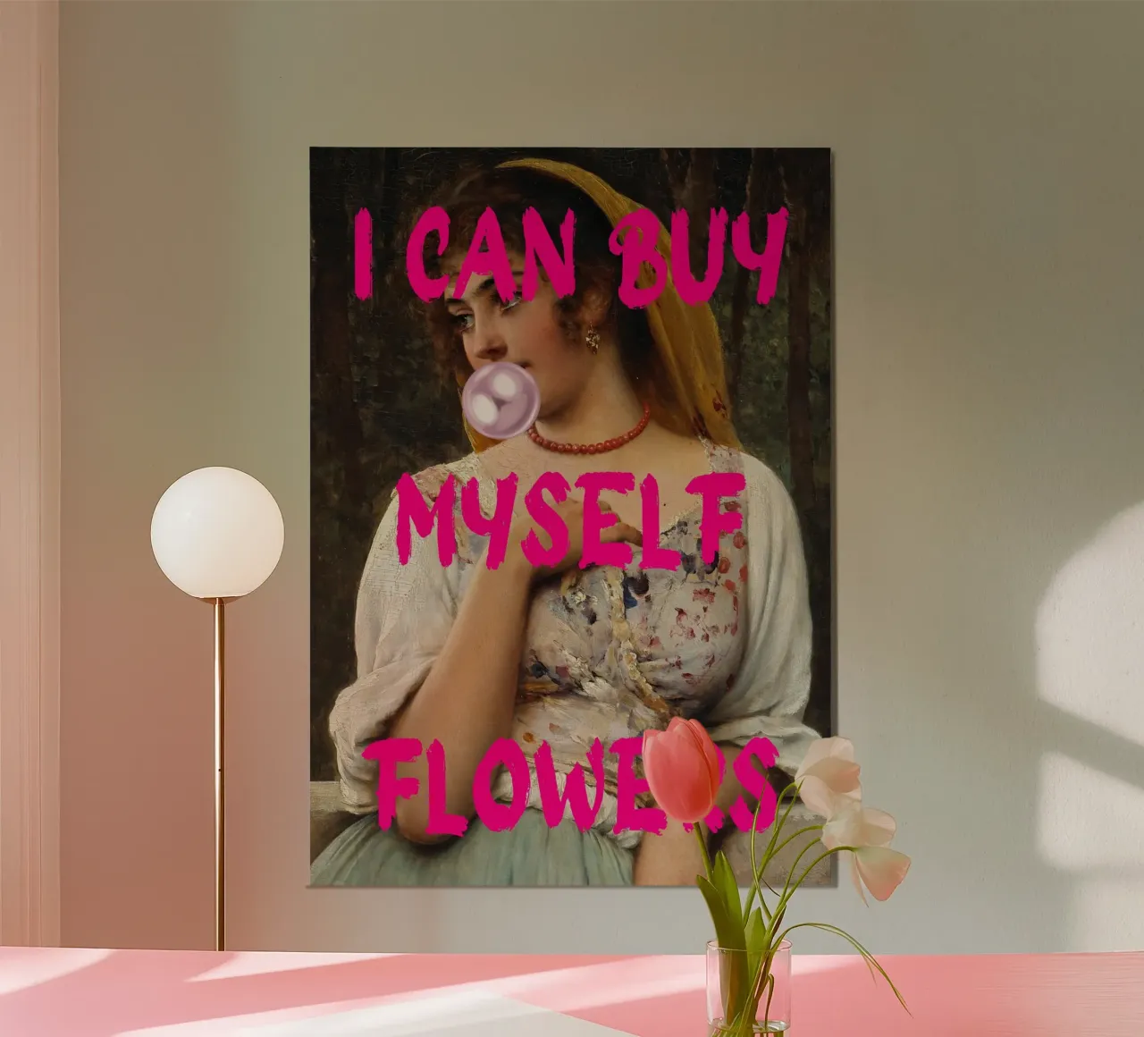 "Buy Myself Flowers" - Pop Art, Remix classico, Empowerment, poster da NorwesClub