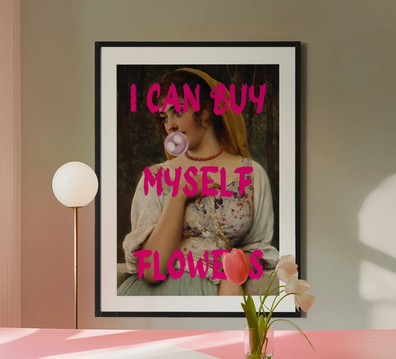 "Buy Myself Flowers" - Pop Art, Remix classico, Empowerment, poster da NorwesClub