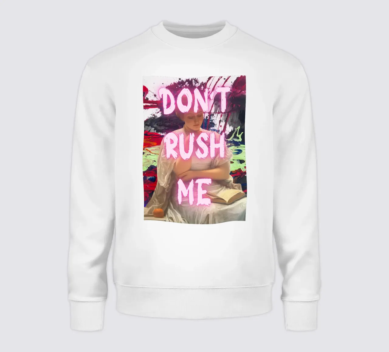 "Jaag me niet op" - Pop Art, Klassieke remix, abstract, roze Aes sweatshirt van NorwesClub