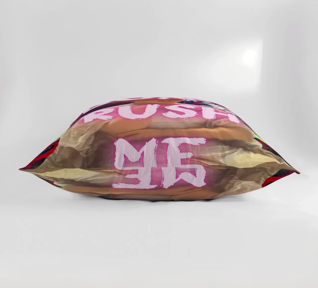 "Don't Rush Me" - Pop Art, Remix classico, Astratto, Pink Aes cuscino da NorwesClub