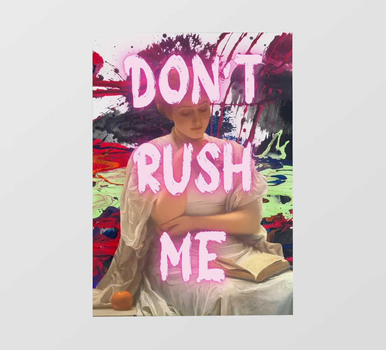 "Don't Rush Me" - Pop Art, Remix classico, Astratto, Pink Aes telo in pvc da NorwesClub