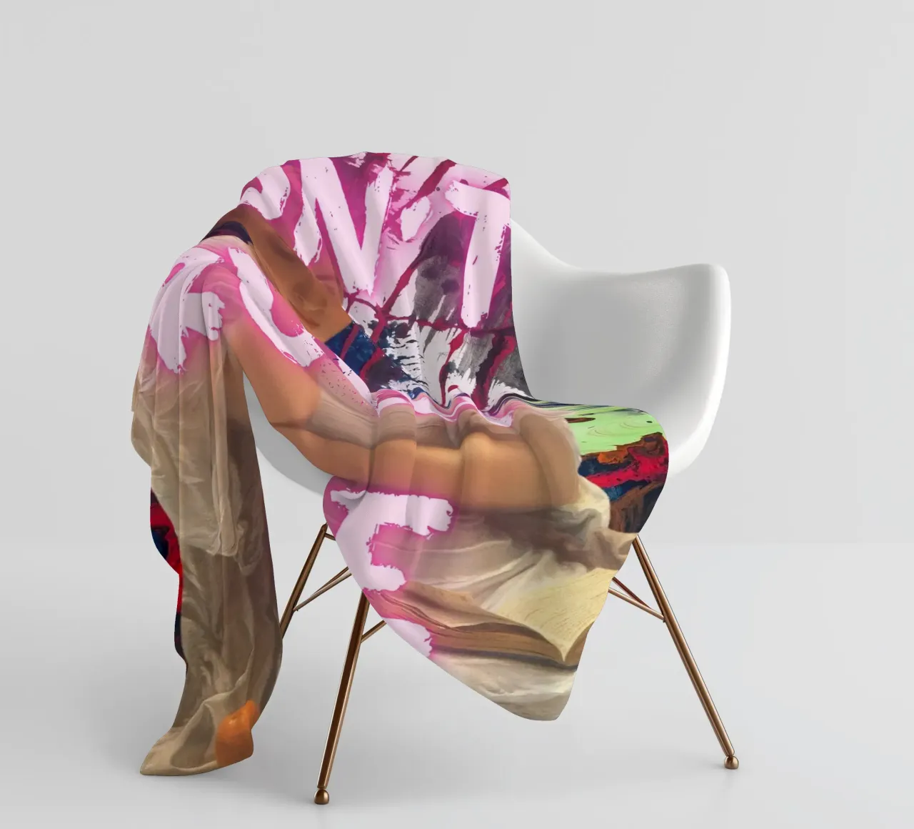 "Don't Rush Me" - Pop Art, Remix classico, Astratto, Pink Aes coperta in pile da NorwesClub
