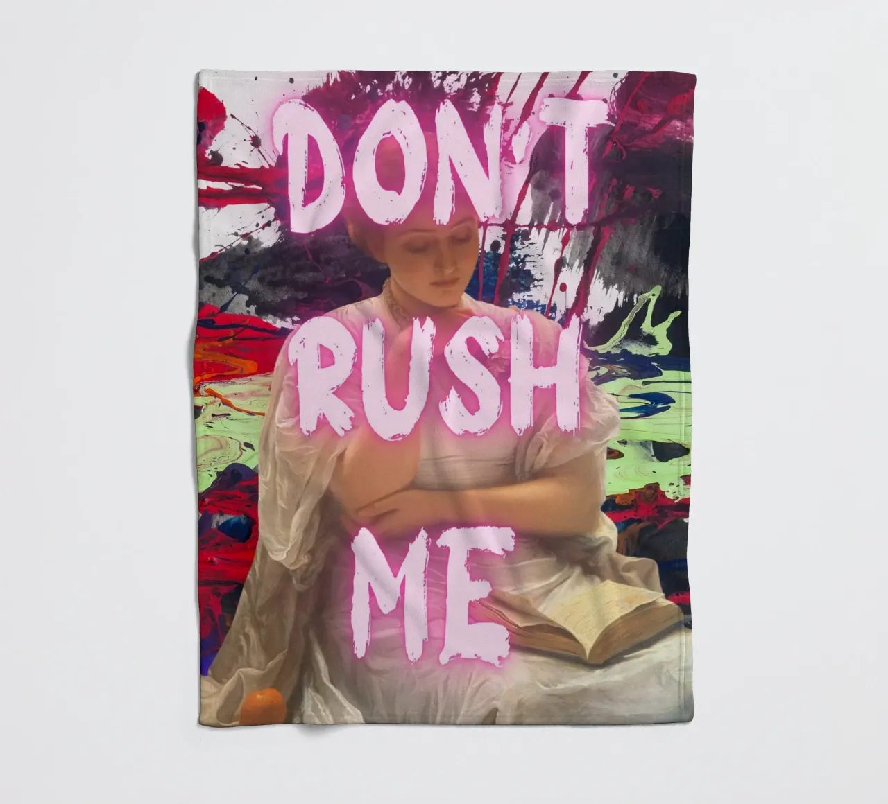 "Don't Rush Me" - Pop Art, Remix classico, Astratto, Pink Aes coperta in pile da NorwesClub