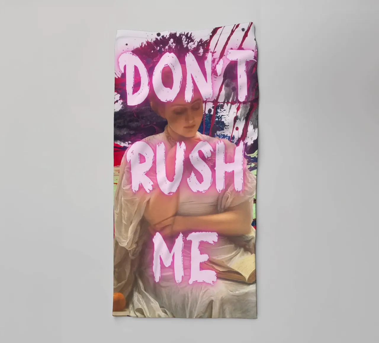 "Don't Rush Me" - Pop Art, Remix classico, Astratto, Pink Aes asciugamano da bagno da NorwesClub