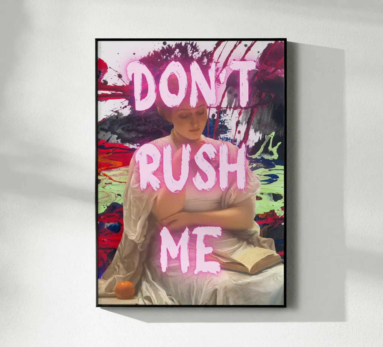 "Don't Rush Me" - Pop Art, Remix classico, Astratto, Pink Aes plexiglass da NorwesClub