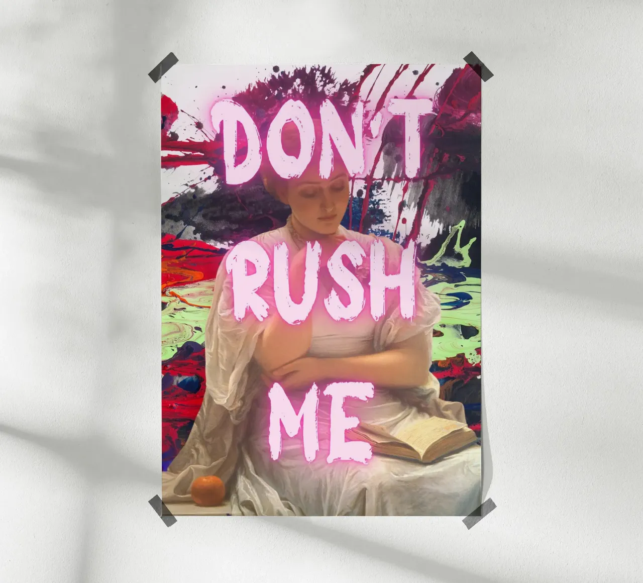 "Don't Rush Me" - Pop Art, Classic Remix, Abstract, Pink Aes poster de NorwesClub