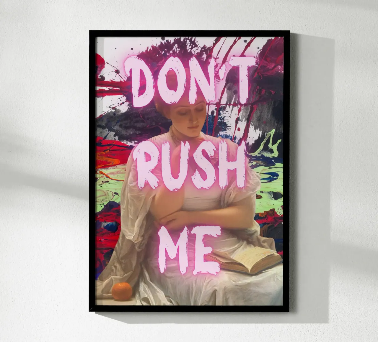 "Don't Rush Me" - Pop Art, Classic Remix, Abstract, Pink Aes poster de NorwesClub