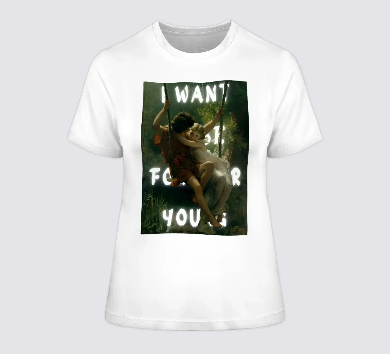 "Lo voglio per te" - Pop Art romantico, Remix classico, Ether t-shirt da donna da NorwesClub