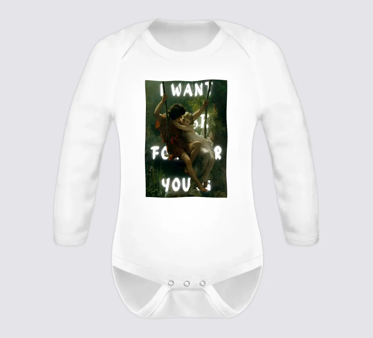 "Lo voglio per te" - Pop Art romantico, Remix classico, Ether body neonato maniche lunghe da NorwesClub