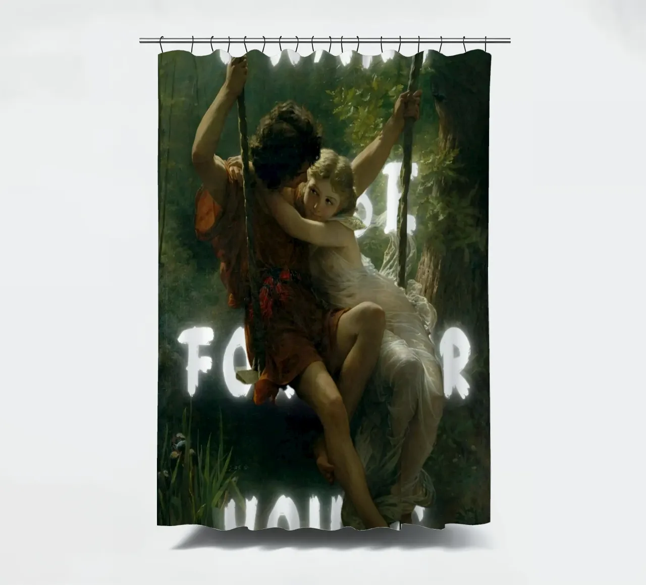 "Lo voglio per te" - Pop Art romantico, Remix classico, Ether tenda da doccia da NorwesClub