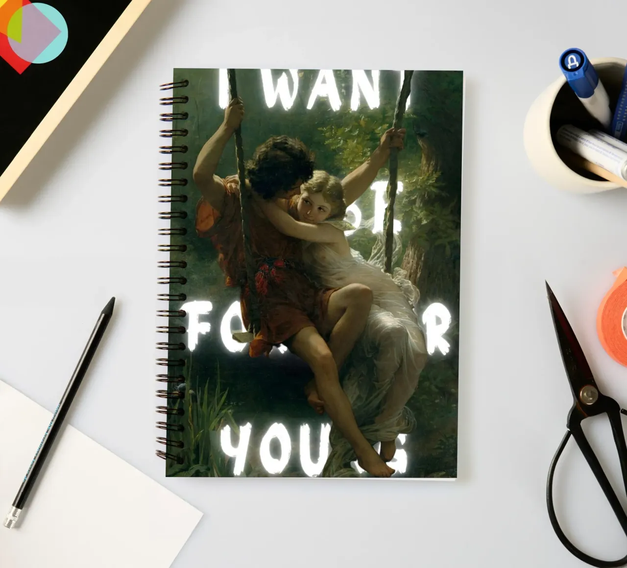 "Lo voglio per te" - Pop Art romantico, Remix classico, Ether diario ad anelli da NorwesClub