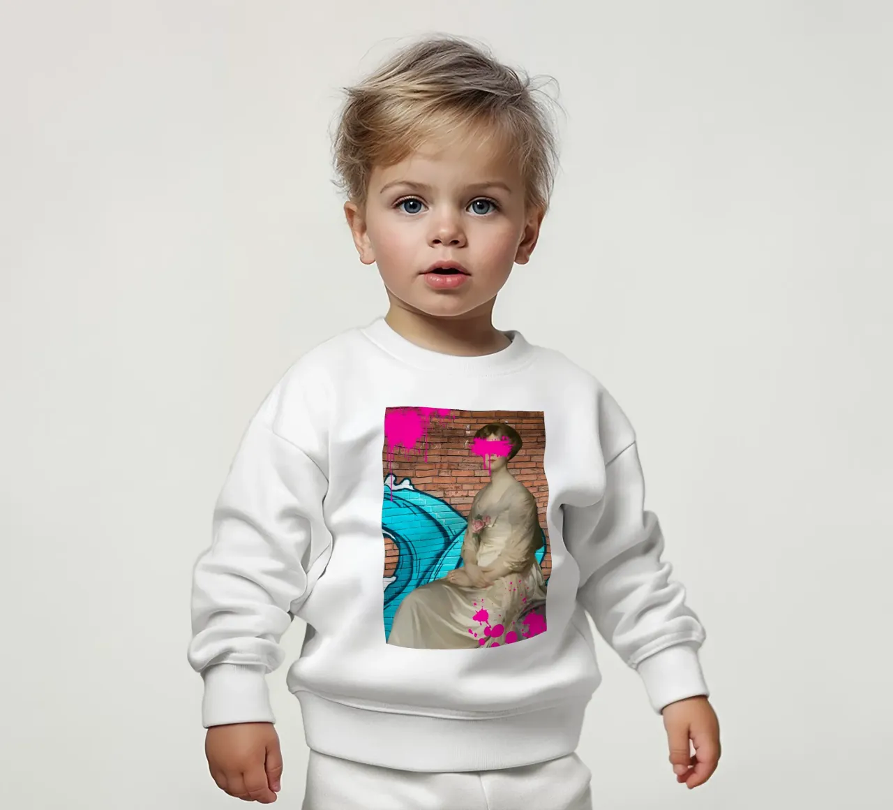 "Modern Muse" - Arte di strada, remix classico, vibrante, tagliente felpa neonato da NorwesClub