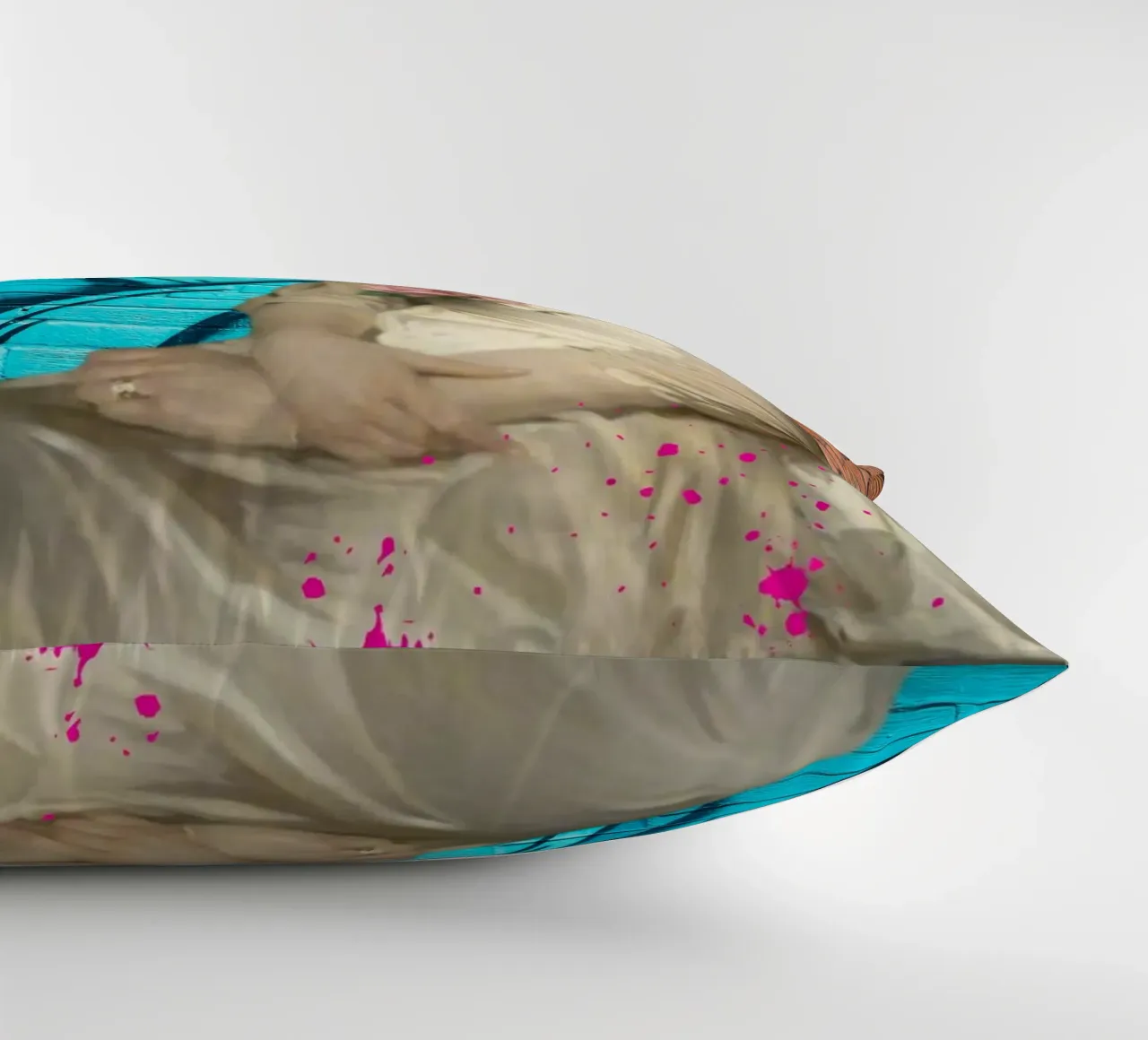 "Modern Muse" - Arte di strada, remix classico, vibrante, tagliente cuscino da NorwesClub