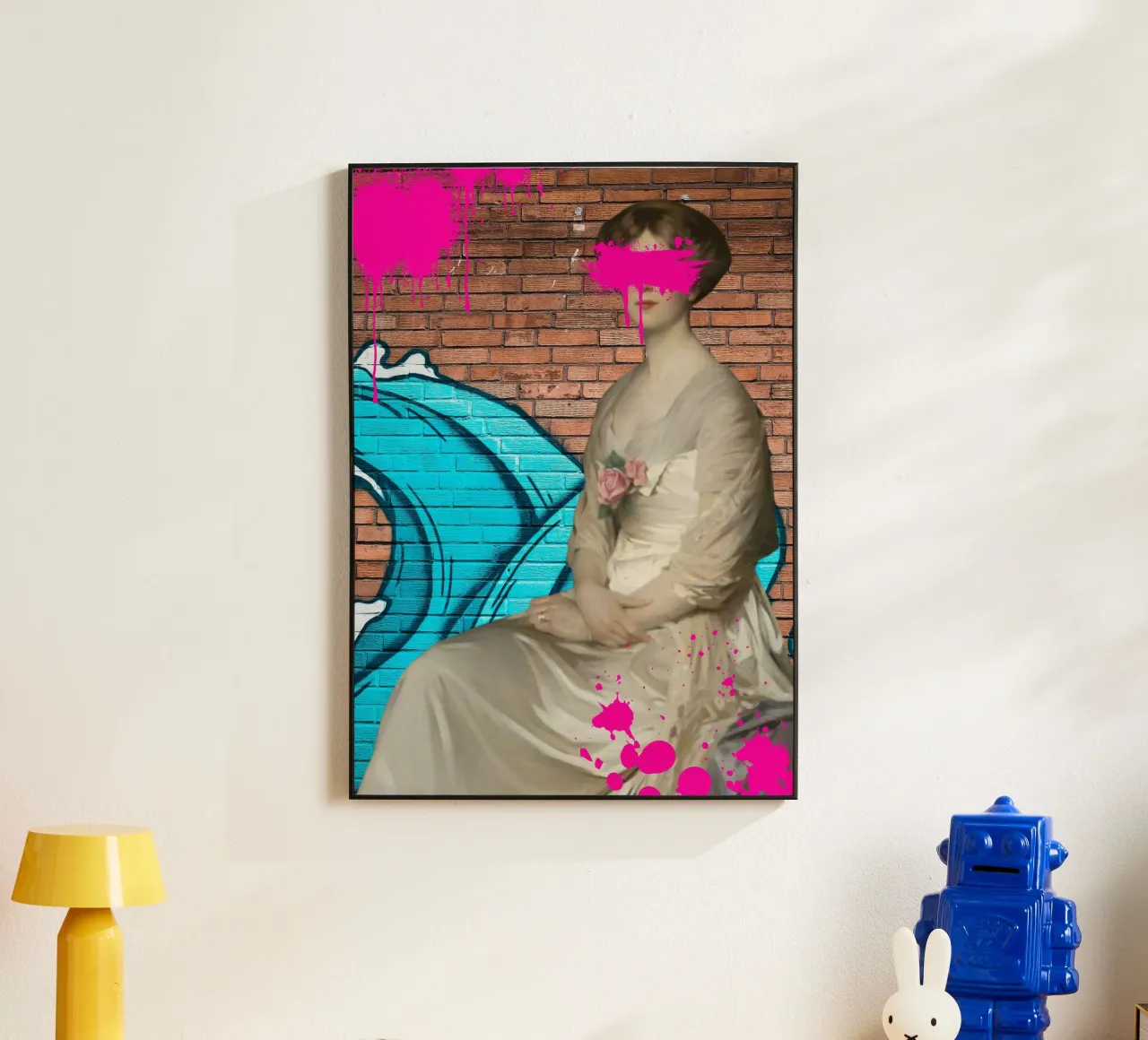 "Modern Muse" - Arte di strada, remix classico, vibrante, tagliente alluminio dibond da NorwesClub