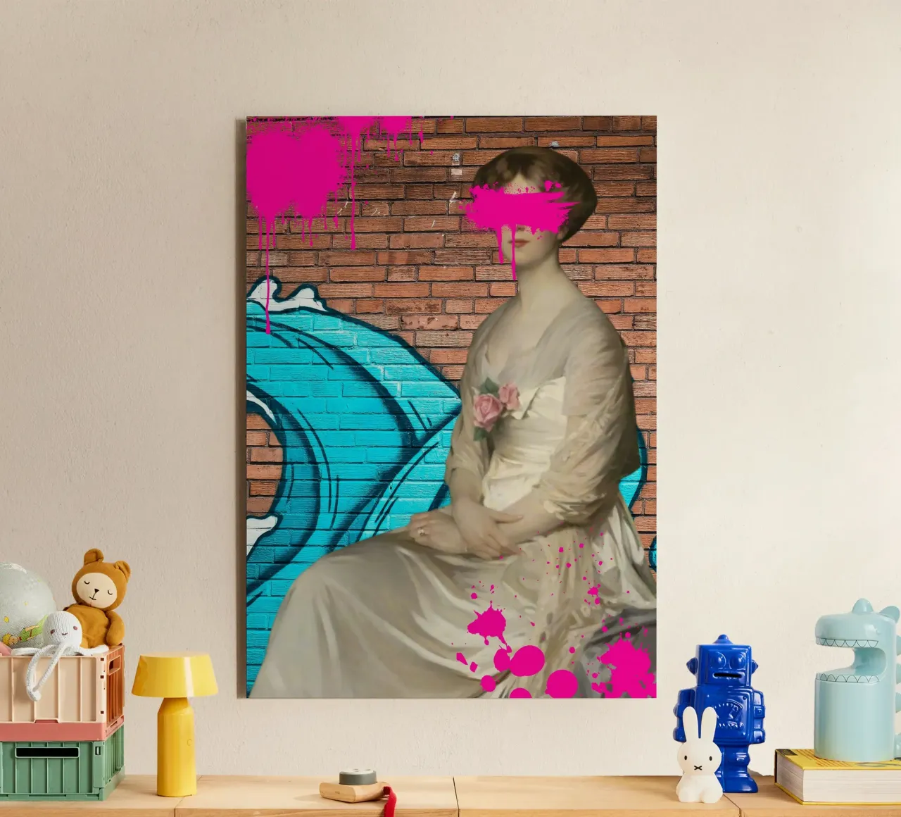 "Modern Muse" - Arte di strada, remix classico, vibrante, tagliente alluminio dibond da NorwesClub