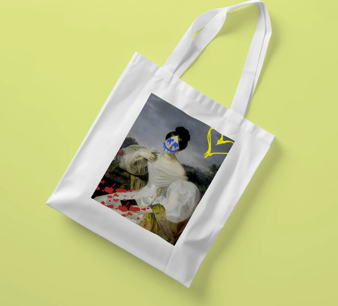 "Melted Heart" - Arte di strada, Remix classico, Emozionale, Graff borsa in juta da NorwesClub