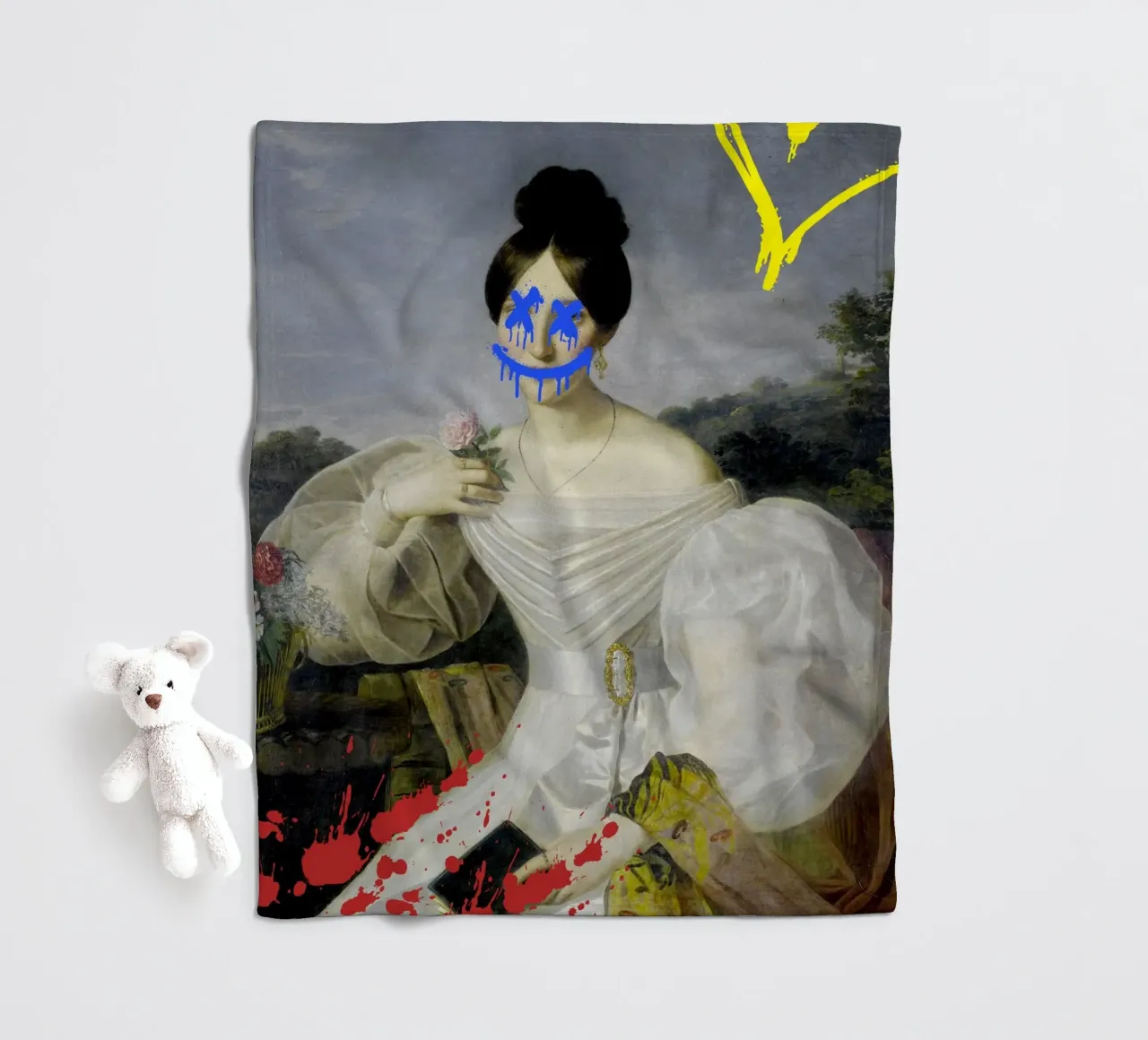 "Melted Heart" - Arte di strada, Remix classico, Emozionale, Graff coperta in pile da NorwesClub