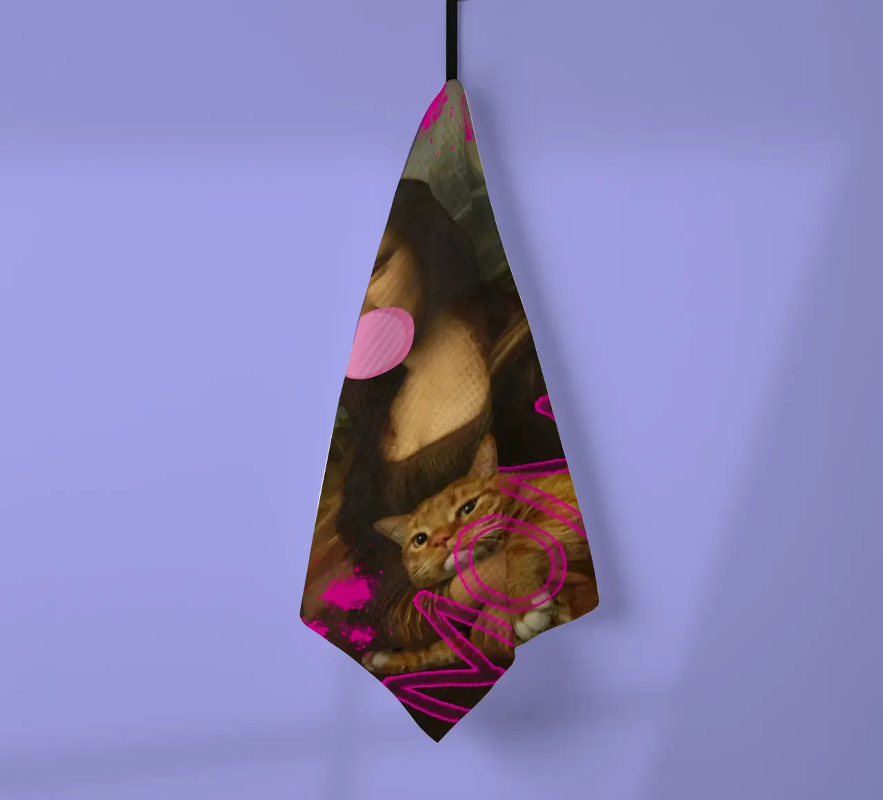 "Mona & Bubble" - Da Vinci Remix, Pop Art, Amante dei gatti, Playfu canovaccio da cucina da NorwesClub