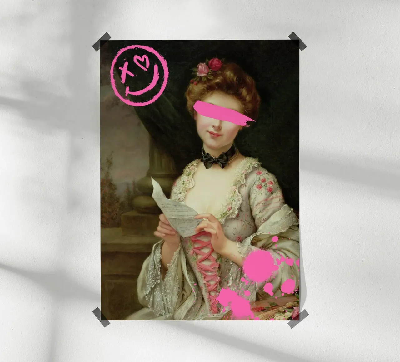 "Hidden Smile" - Klassischer Remix, Straßenkunst, rosa Ästhetik, Poster von NorwesClub