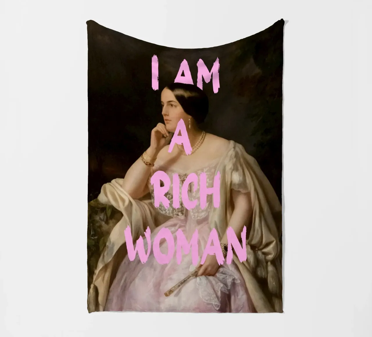 "Rich Woman" - Pop Art, Classic Remix, Empowerment, Luxury V plaid polaire de NorwesClub