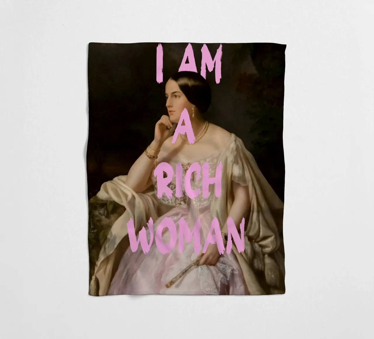 "Rich Woman" - Pop Art, Classic Remix, Empowerment, Luxury V plaid polaire de NorwesClub