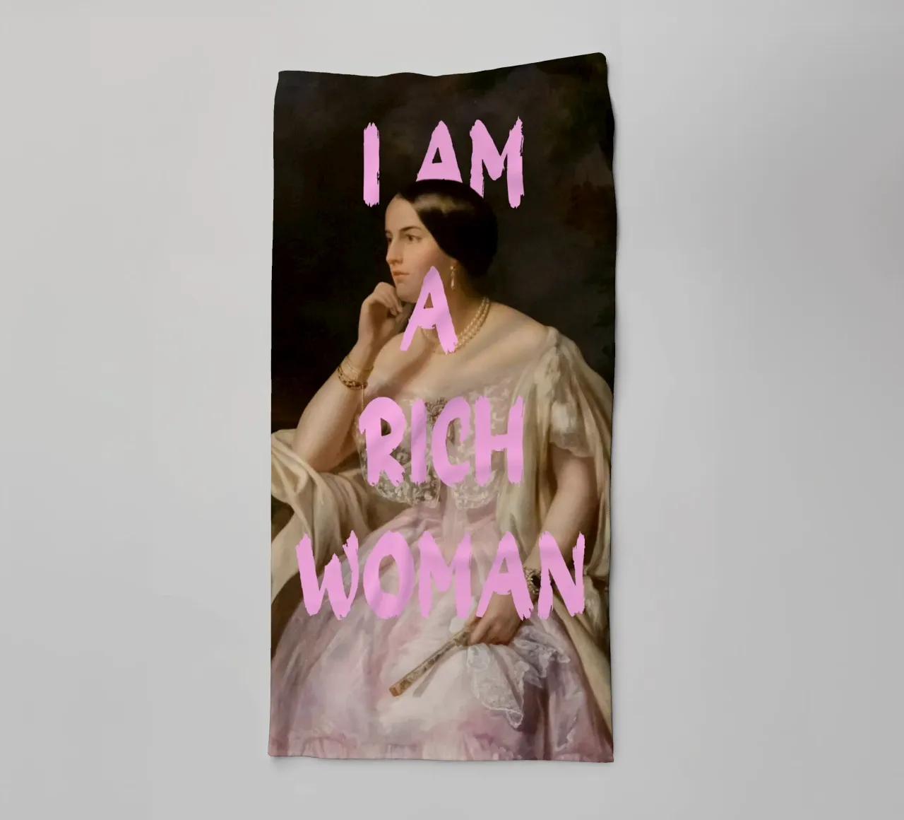 "Rich Woman" - Pop Art, Remix classico, Empowerment, Luxury V asciugamano da bagno da NorwesClub