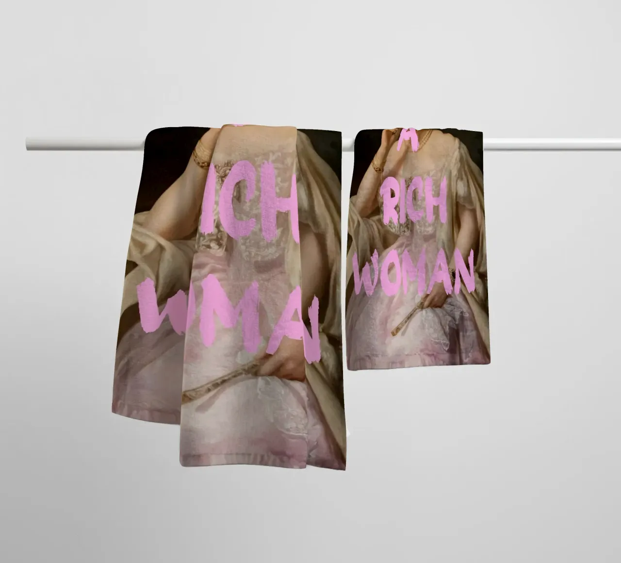 "Rich Woman" - Pop Art, Remix classico, Empowerment, Luxury V asciugamano da bagno da NorwesClub