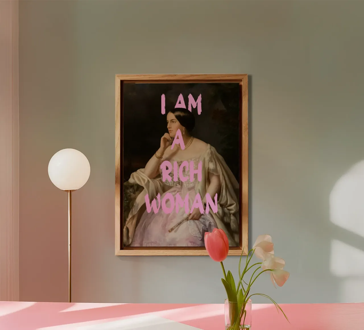 "Rich Woman" - Pop Art, Remix classico, Empowerment, Luxury V alluminio dibond da NorwesClub